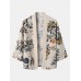 Mens Tropical Floral Print Kimono Holiday Two Pieces Outfits