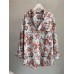 Flower Print Pocket Button Long Sleeve Shirt