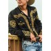 Men's Vintage Denim Long Sleeve Printed Shirt