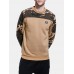 Men Camo Print Patchwork Applique Bodycorn Hem Pullover Sweatshirt