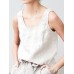 Solid Sleeveless U  neck Casual Tank Top For Women