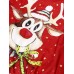 Women Christmas Cartoon Pattern Pocket Print Star Spot Long Sleeve Hooded Sweatshirt